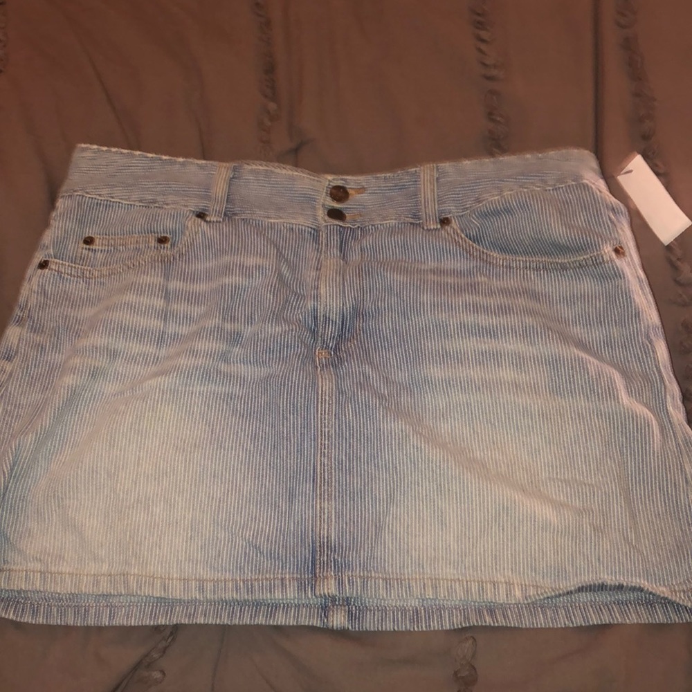 American Eagle striped denim skirt